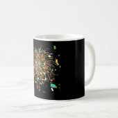 Golden Fireworks & Confetti Celebration Kaffeetasse (VorderseiteRechts)