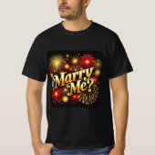 Golden Fireworks Marry Me Mens Tshirt (Vorderseite)
