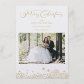 Golden First MerChristmas Romantische Typografie (Vorderseite)