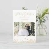 Golden First MerChristmas Romantische Typografie (Stehend Vorderseite)