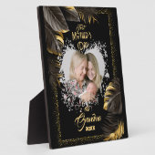 Golden First Mother's Day as Oma Foto Fotoplatte (Seite)