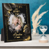 Golden First Mother's Day as Oma Foto Fotoplatte (Seite)