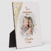 Golden First Mother's Day as Oma Foto Fotoplatte (Seite)