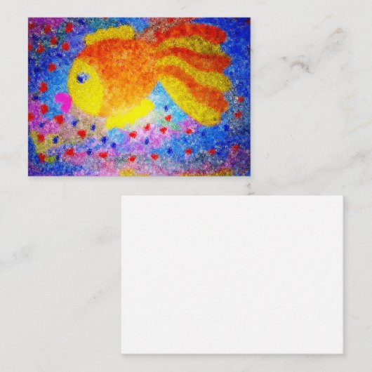 Golden fish mitteilungskarte (Vorne/Hinten)