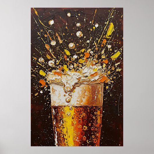 Golden Fizz Expressionist Beer Poster (Vorne)