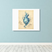 Golden Flame Onibi Geist Leinwanddruck (Insitu (Holzboden))