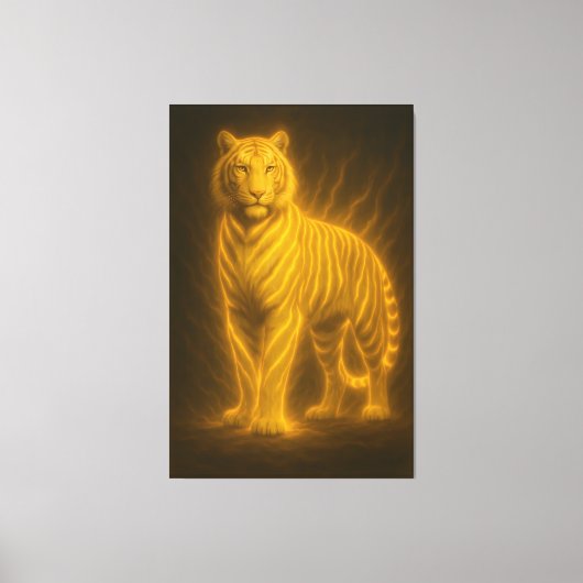 Golden Flame Tiger – Fantasy Art Painting Leinwanddruck (Vorderseite)