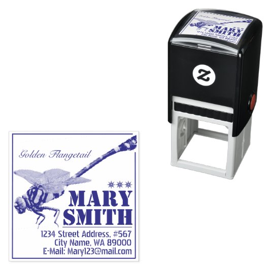 Golden Flangetail Permastempel (Beispiel)