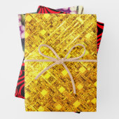 Golden Flare, Crimson Nouveau und Trauben & Weintr Geschenkpapier Set (Beispiel)