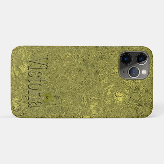 Golden Flecks Victoria Name Design, Case-Mate iPhone Hülle (Rückseite (Horizontal))