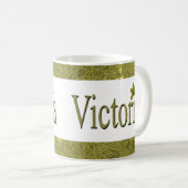 Golden Flecks Victoria Name Design, Kaffeetasse (VorderseiteRechts)