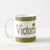 Golden Flecks Victoria Name Design, Kaffeetasse (Links)