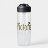 Golden Flecks Victoria Name Design, Trinkflasche (Vorderseite)