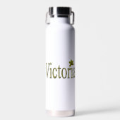 Golden Flecks Victoria Name Design, Trinkflasche (Vorne)