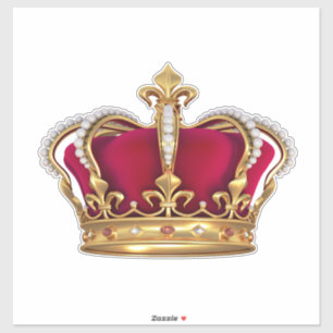 Golden fleurs-de-lis-Kronen-Dekal Aufkleber