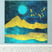 Golden Flock Leinwanddruck (Insitu (Holzboden))