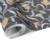 Golden Floral Arts and Crafts Geschenkpapier (Rolleneckpunkt)