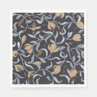 Golden Floral Arts and Crafts Inspiriert Serviette