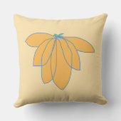 Golden Floral auf Beige Kissen (Rückseite)