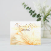 Golden Floral Beileid Beerdigung Danke Postkarte (Stehend Vorderseite)