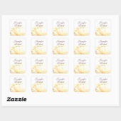 Golden Floral Brie and Groom Wedding Sticker (Blatt)
