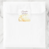 Golden Floral Brie and Groom Wedding Sticker (Tasche)