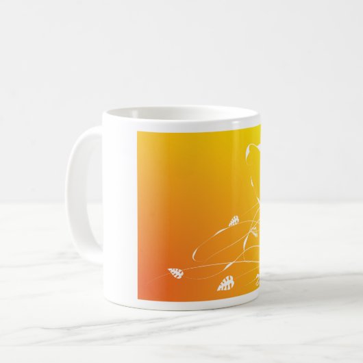 Golden Floral Coffee Tasse (Vorderseite Links)