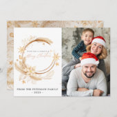 Golden Floral Crad Einladung (Vorne/Hinten)