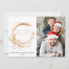 Golden Floral Crad Einladung