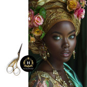 Golden Floral Crown Regal Seidenpapier