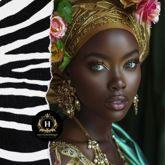 Golden Floral Crown Regal Seidenpapier