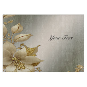 Golden Floral Cutting Board Schneidebrett