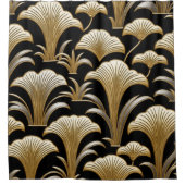 Golden Floral Duschvorhang (Vorderseite)
