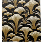 Golden Floral Duschvorhang (Vorderseite)