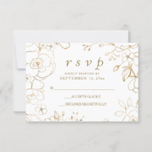 Golden Floral Einfaches Elegantes Hochzeitsslima U