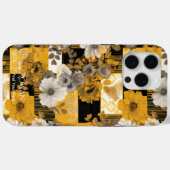 Golden Floral Fusion - Eleganter Fall Case-Mate iPhone Hülle (Rückseite (Horizontal))
