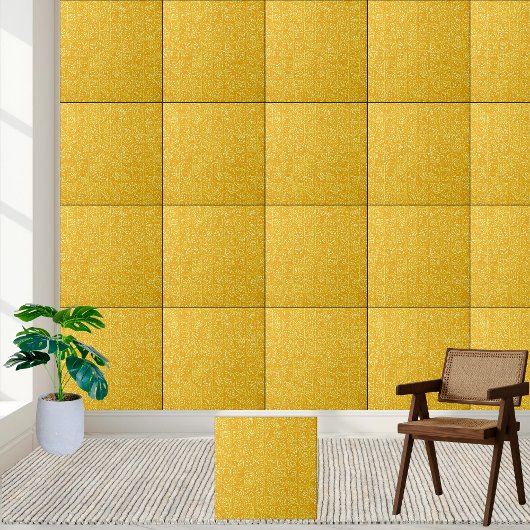 Golden Floral Grid Keramik Tile Fliese