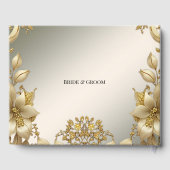 Golden Floral Guest Book Gästebuch (Rückseite)