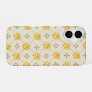 Golden Floral Handyhülle Elegante gelbe Blumen iPhone 16 Hülle