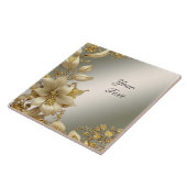 Golden Floral Keramik Tile Fliese (Seite)
