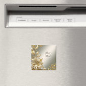 Golden Floral Magnet (In Situ (Geschirrspüler))
