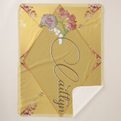 Golden Floral mit dem Namen Sherpa Blanket Sherpadecke (Vorderseite)