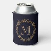 Golden Floral Monogram Dosenkühler (Kanne Rückseite)