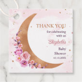 Golden Floral Moon Vielen Dank für Ihre Unterstütz Geschenkanhänger (Vorderseite)