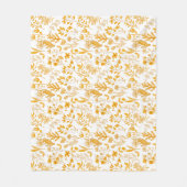 Golden Floral Muster für Herbst Fleecedecke (Vorderseite)