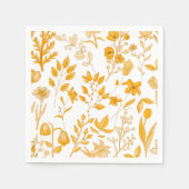 Golden Floral Muster für Herbst Serviette (Vorderseite)