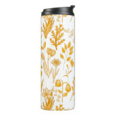 Golden Floral Muster für Herbst Thermosbecher (Nach links gedreht)