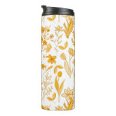 Golden Floral Muster für Herbst Thermosbecher (Nach rechts gedreht)