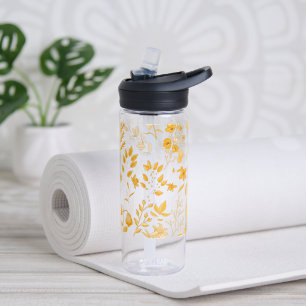 Golden Floral Muster für Herbst Trinkflasche
