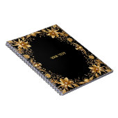 Golden Floral Notebook Notizblock (Rechte Seite)